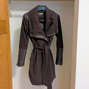 Bagatelle Deep Purple Trench Coat with Belt Size Xs